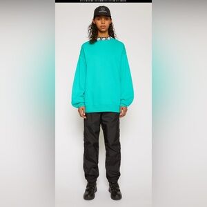 Acne Studios Face Motif Mock Neck Sweatshirt